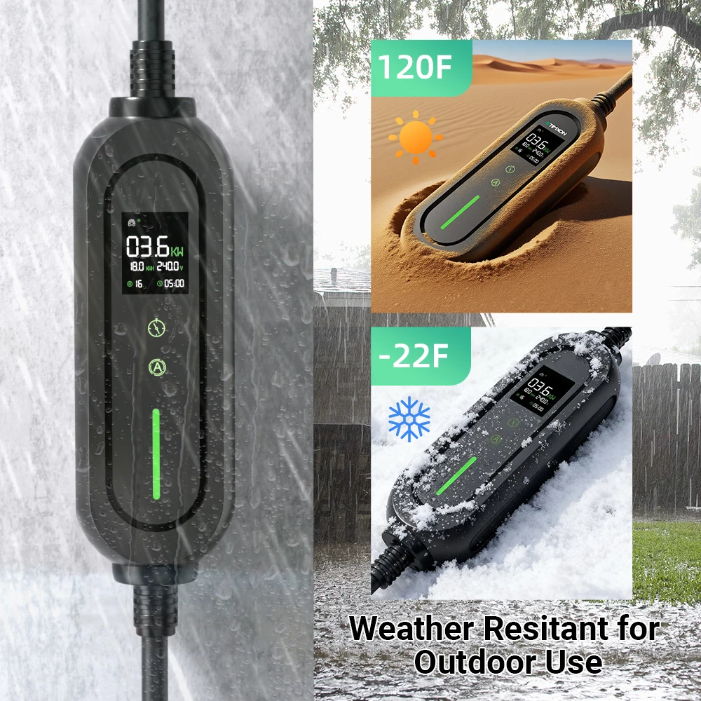 Kabel do ładowania EVSELink, przenośna ładowarka do pojazdów elektrycznych 3.5KW feyree 16A 1-fazowa Typ2 GBT 3.5M 5M IP66 AC do użytku domowego