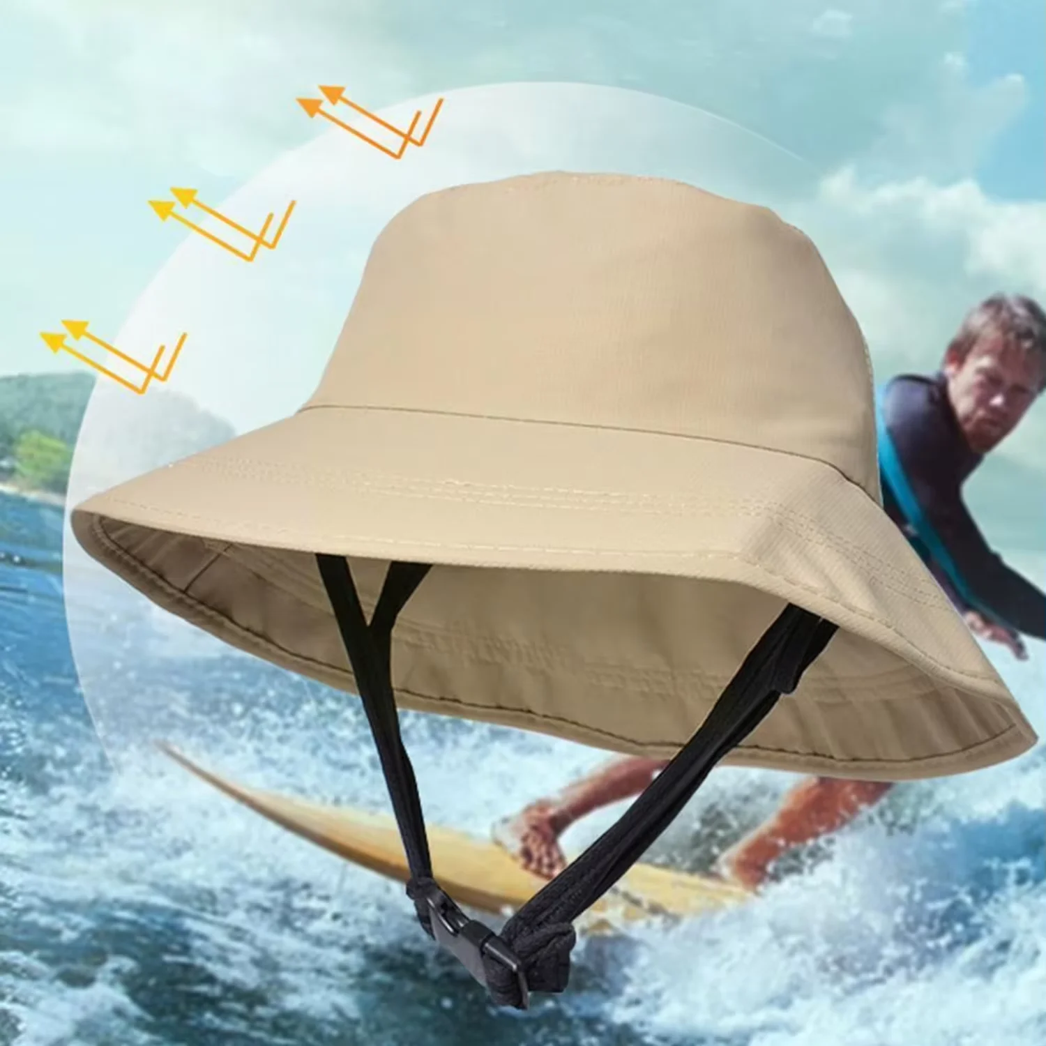 Summerbeach Sun Protection Surfing Hat  Men Fashion UV-proof Sun Hat Summer Light And Breathable Outdoor Fisherman Hat Z9K9