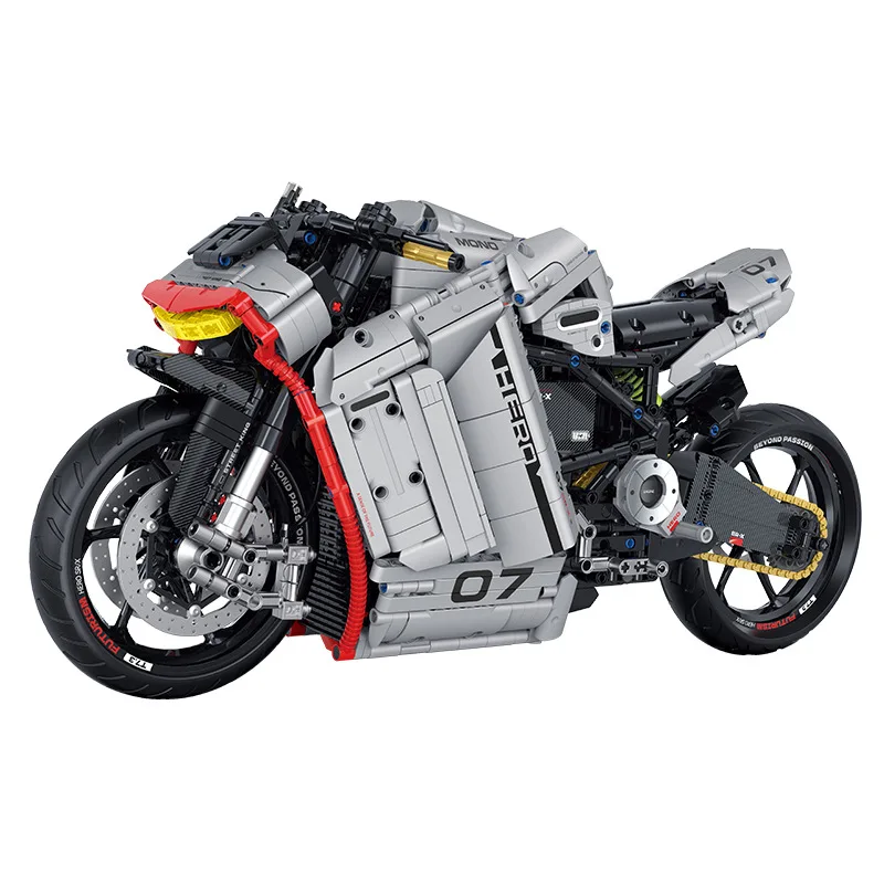 

IN STOCK 1:5 MOC Technical Motorcycle ZERO SR-X Building Blocks Model City Creative Locomotive Bricks Toys for Children Gift Set