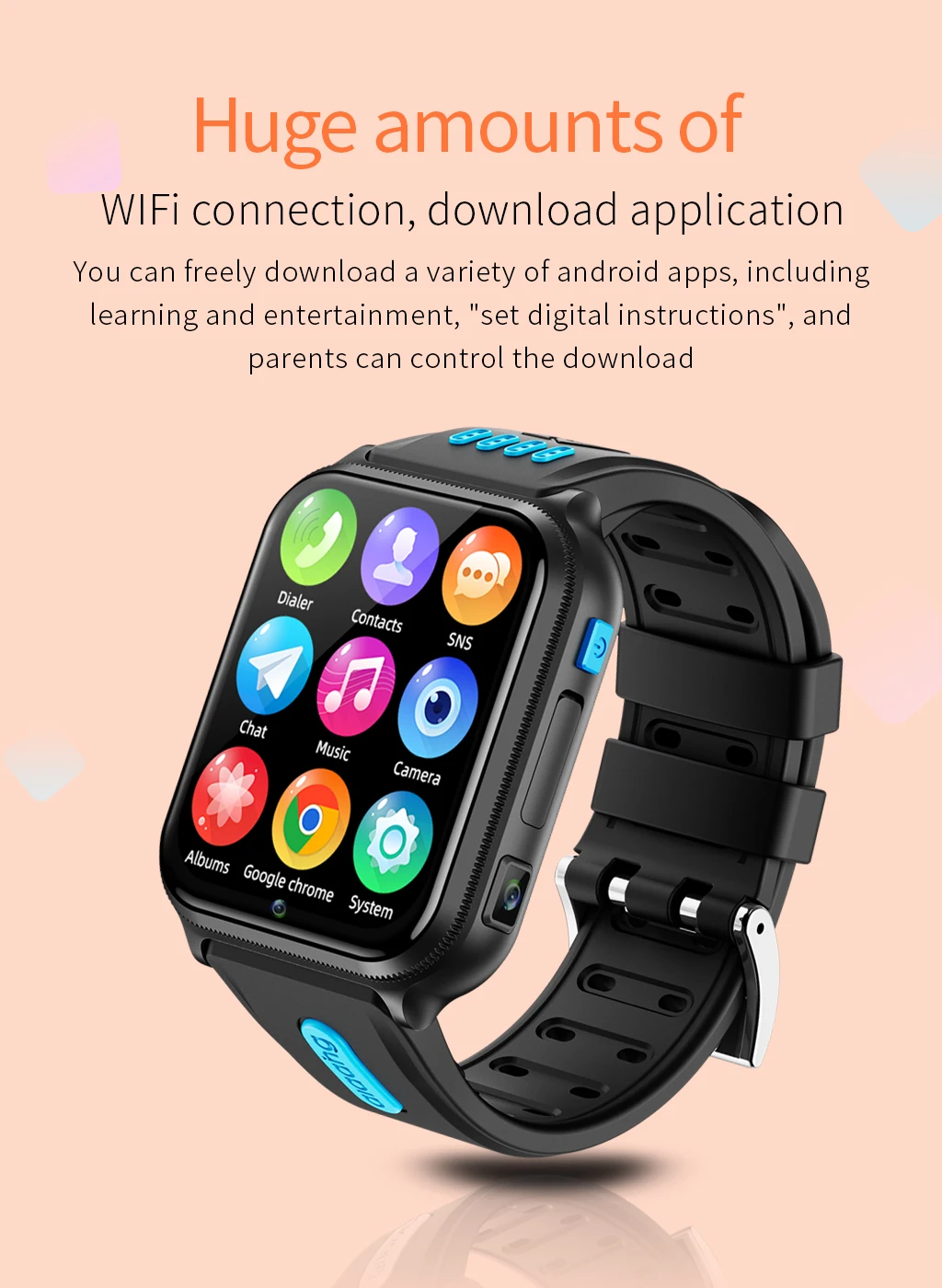 Android 9.0 Smart 4G GPS Tracker Locate Kids Students Men Dual Camera SOS Voice Call Monitor Smartwatch Google Play Phone Watch