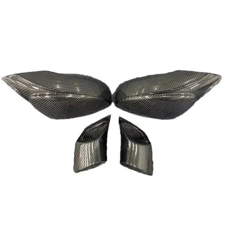 Carbon Fiber Car Rearview Mirror Bright Black Rearview Side Mirror for Ferrari 488 Mirror Cover