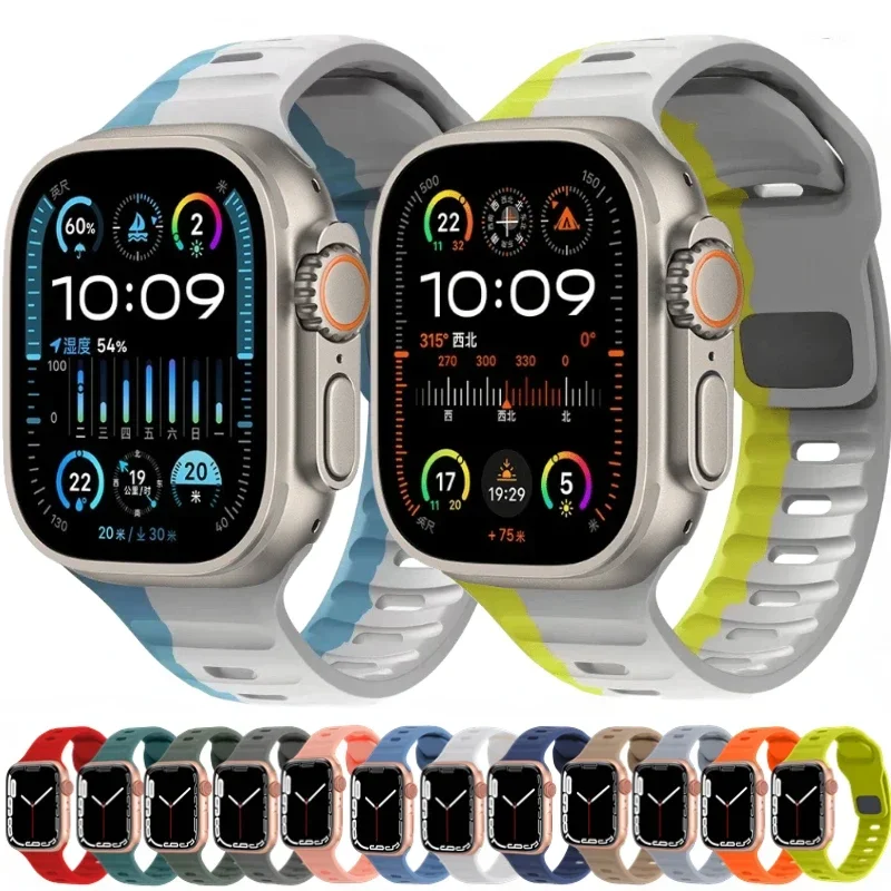 NEUES Silikonarmband für Apple Watch Ultra 3 2 49mm Serie 11 10 9 8 7 45mm 41mm 42mm 46mm Sportarmband iWatch 6 5 4