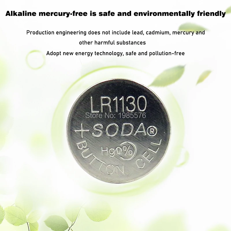 بطاريات قلوية 1.55 فولت AG10 L1131 389 189 LR54 LR1130 ، زر خلية للساعات ، الحاسبة ، الكمبيوتر ، 20 قطعة