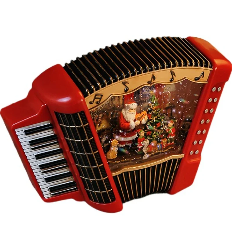 

Christmas accordion music box music box crystal ball boys and girls children christmas gift room decoration