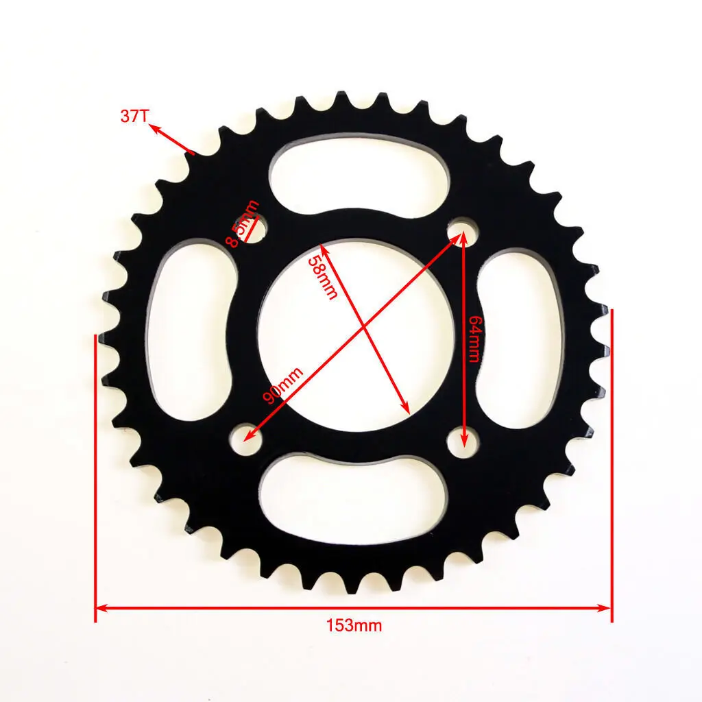 420 106L Chain 37T Rear Sprocket Kit fo Pit Bike 110cc 125 XR50 CRF50 TTR50 PW50