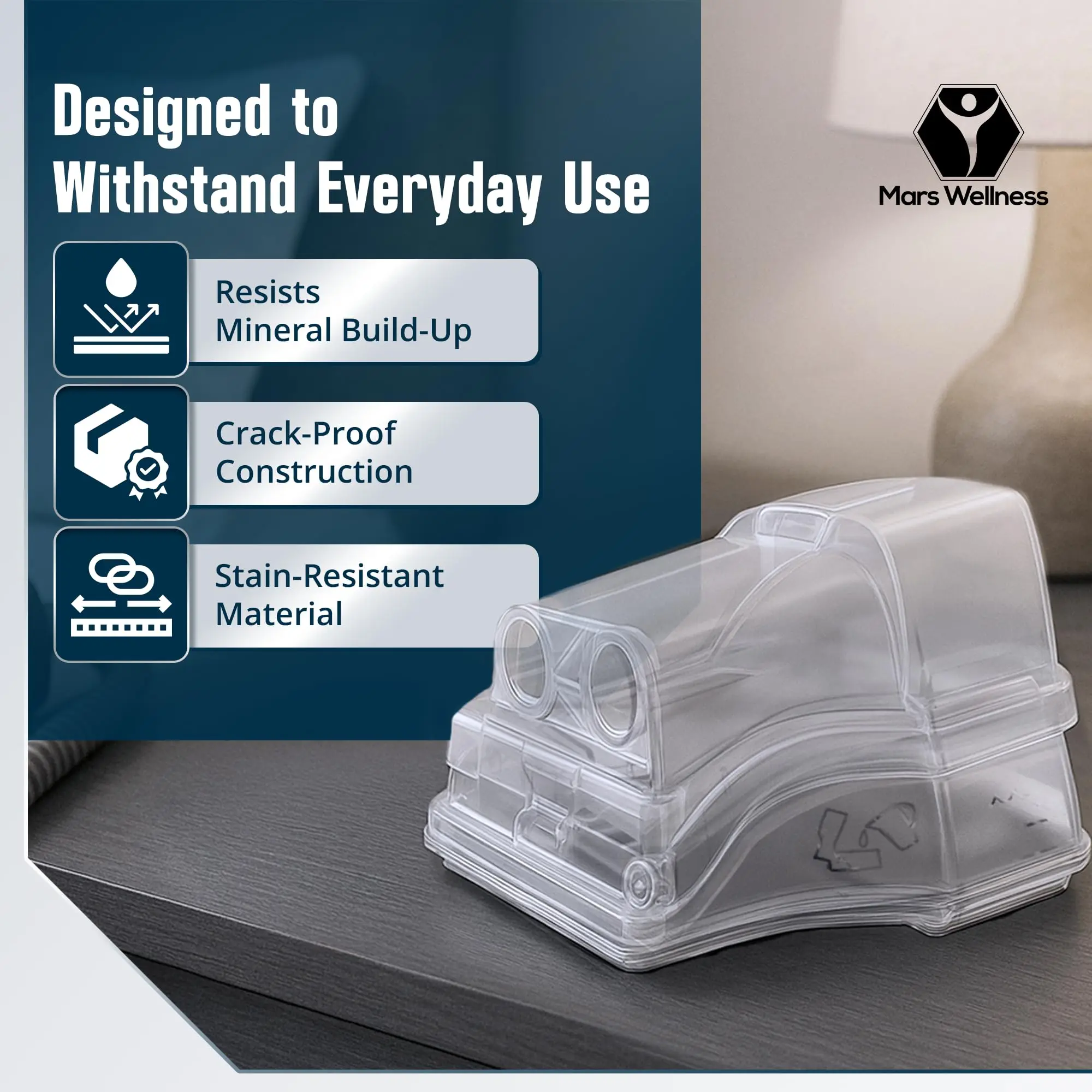 غرفة مائية بديلة من Everness لآلات Philips AirSense 10 & AirCurve 10 CPAP، ختم متين واستخدام طويل الأمد