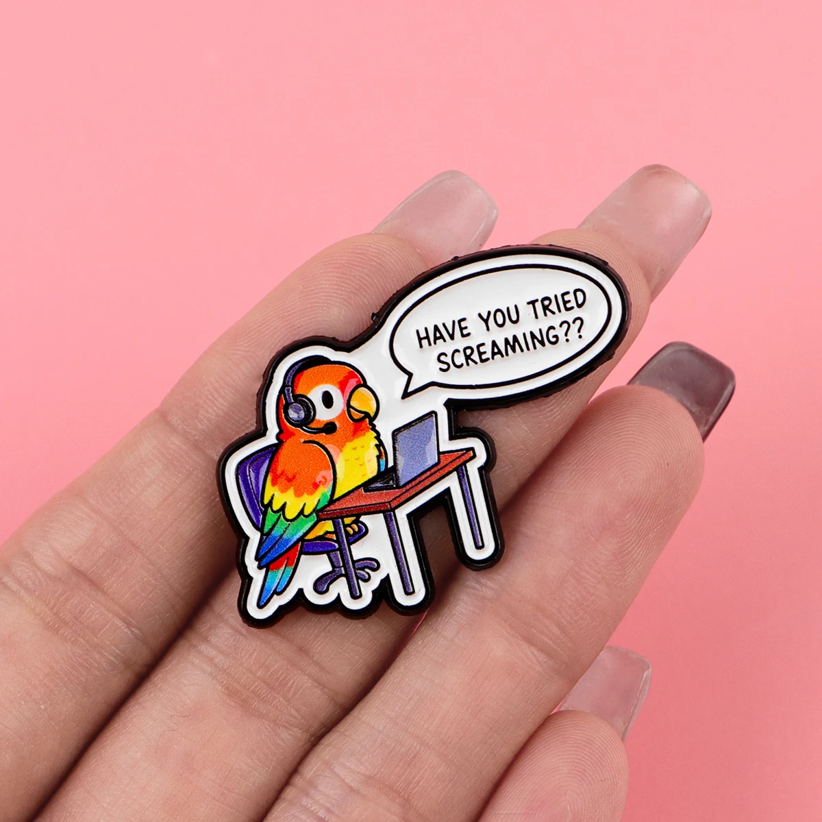 "هل تجرها" الببغاء المينا دبوس التلبيب دبابيس لحقائب الظهر دبابيس للنساء مجوهرات الأزياء اكسسوارات الأصدقاء هدية