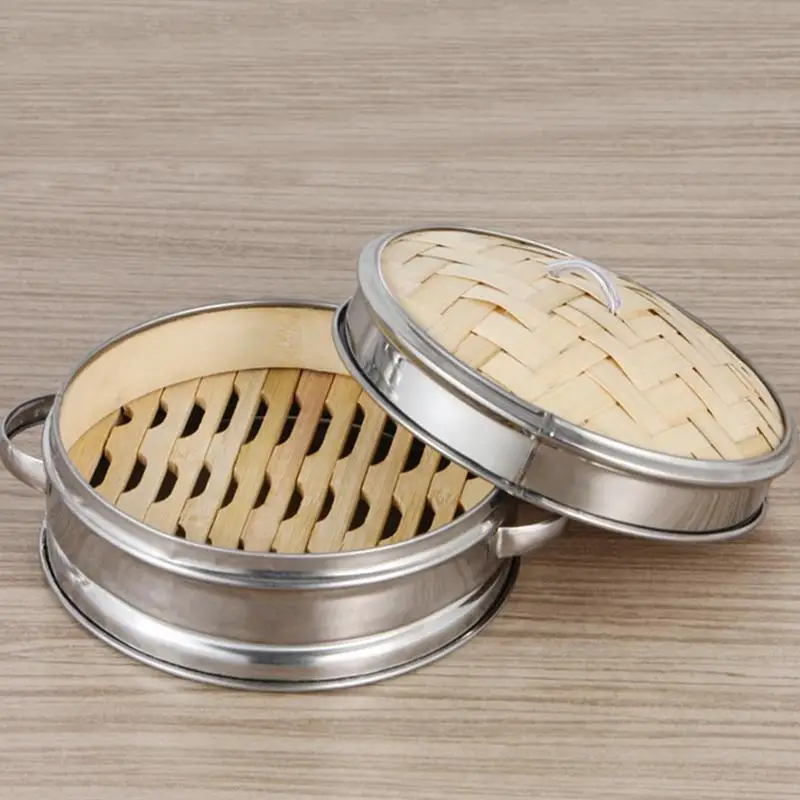 

Stainless Steel Cookware Bamboo Steamer Bamboo Steamer Rice Snack Basket Set Dumpling Steamer Kitchen Cooking Tools