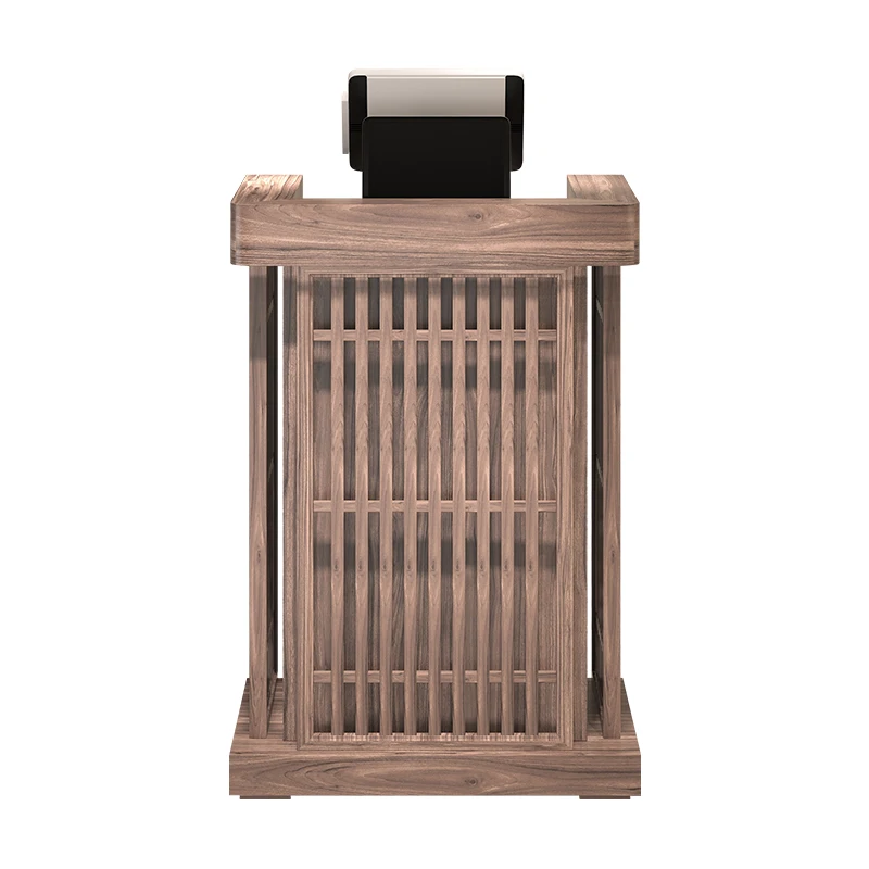 

New Chinese style checkout page retro tea house health center reception desk welcome desk