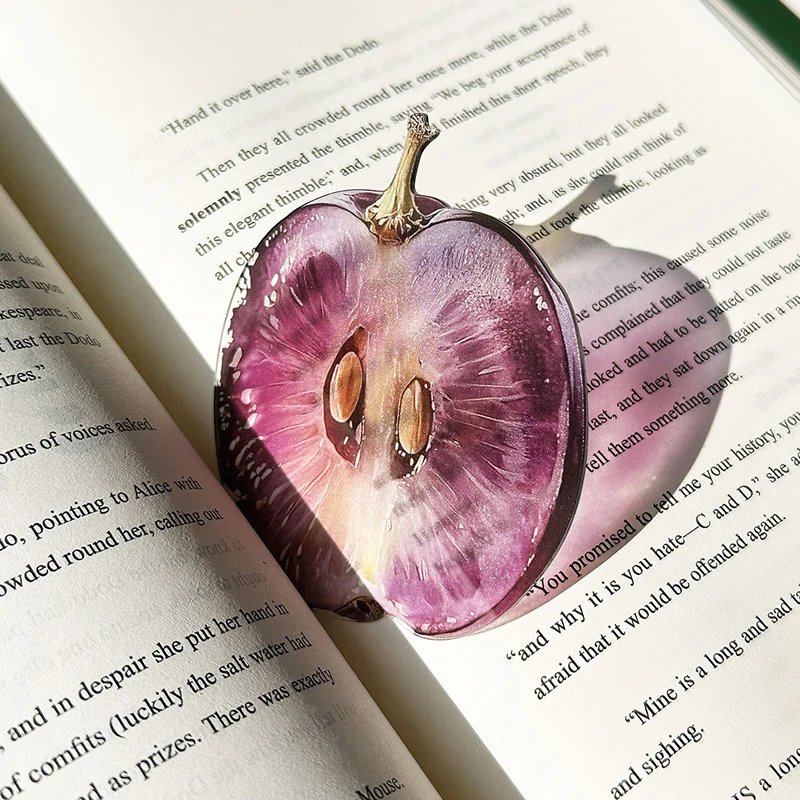 Delicate Transparent Acrylic Apple Grape Tomato Cute Premium Feeling Bookmark Reading Mark Bookmarks Student Gift