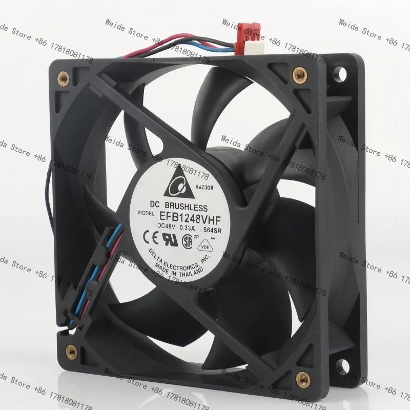 Delta 12038 120x120x38MM 12CM DC 48V 0.33A AC EC 3-wire alarm inverter Ball bearing axial flow EFB1248VHF cooling fan