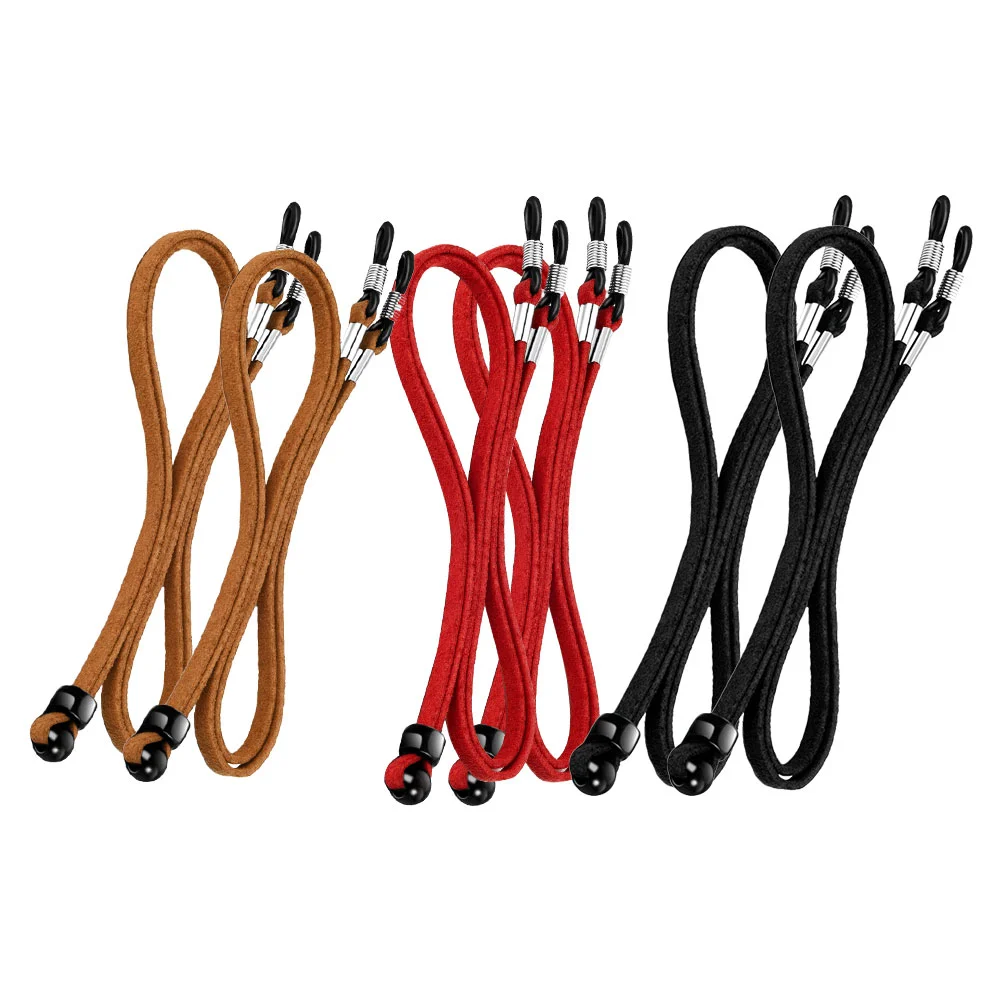 

6 Pcs Glasses Rope Lanyard Eyeglasses Strap Holder Cord Adjustable Retainer Suede