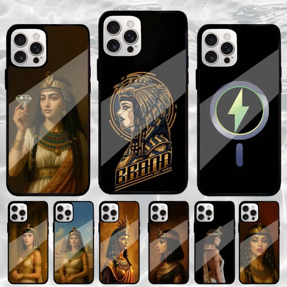 

A-Ancient C-Cleopatra Phone Case For iPhone17,16,15,14,13,12,11 Plus,Pro Max Magnetic Magsafe Wireless Charging