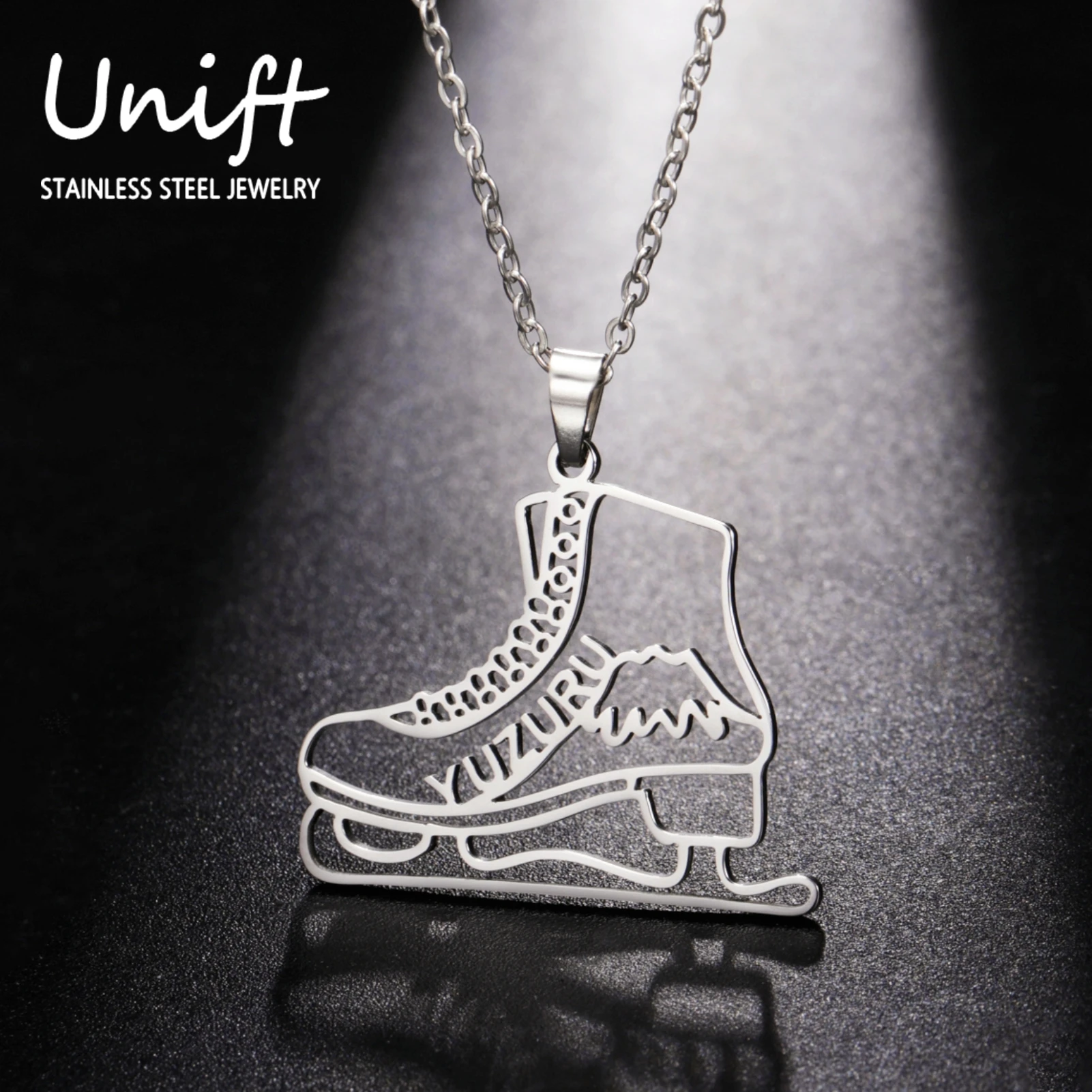 

Unift Skating Shoes Women Personalized Name Necklace Stainless Steel Letter Customized Charm Choker Neck Unique Custom Jewelry