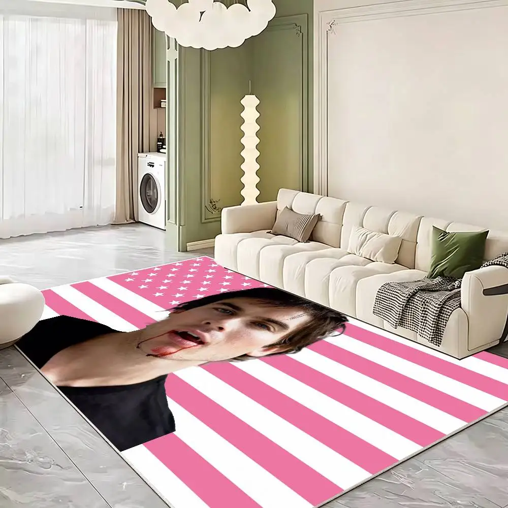 The V-Vampire Diaries D-damon salvatore Soft Thick Non-Slip Mat for Living Room Bedroom Kitchen Decor Rugs