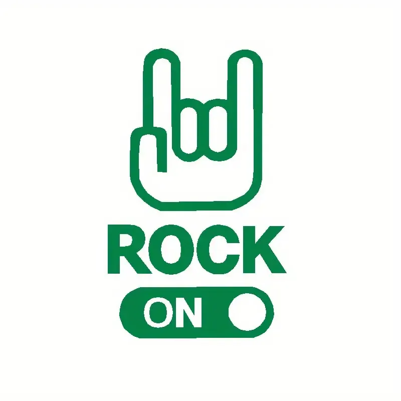 1 قطعة ملصق لفتة اليد الصخرية (ألوان متعددة/ليزر عاكس) 15 سنتيمتر ملصق مضاد للمياه للسيارة المحمول ديكور عالي التصاق