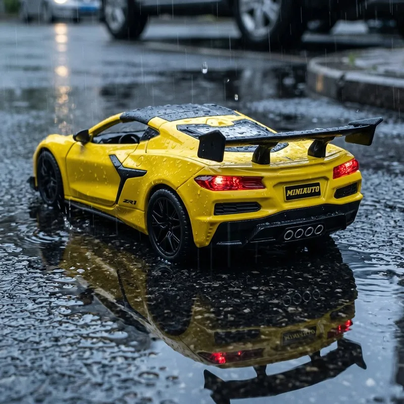 1:32 Chevrolet Corvette C8 ZR1X Track Enhanced Version Supercar Alloy Metal Diecast Model Car Home Decoration & Desktop Display