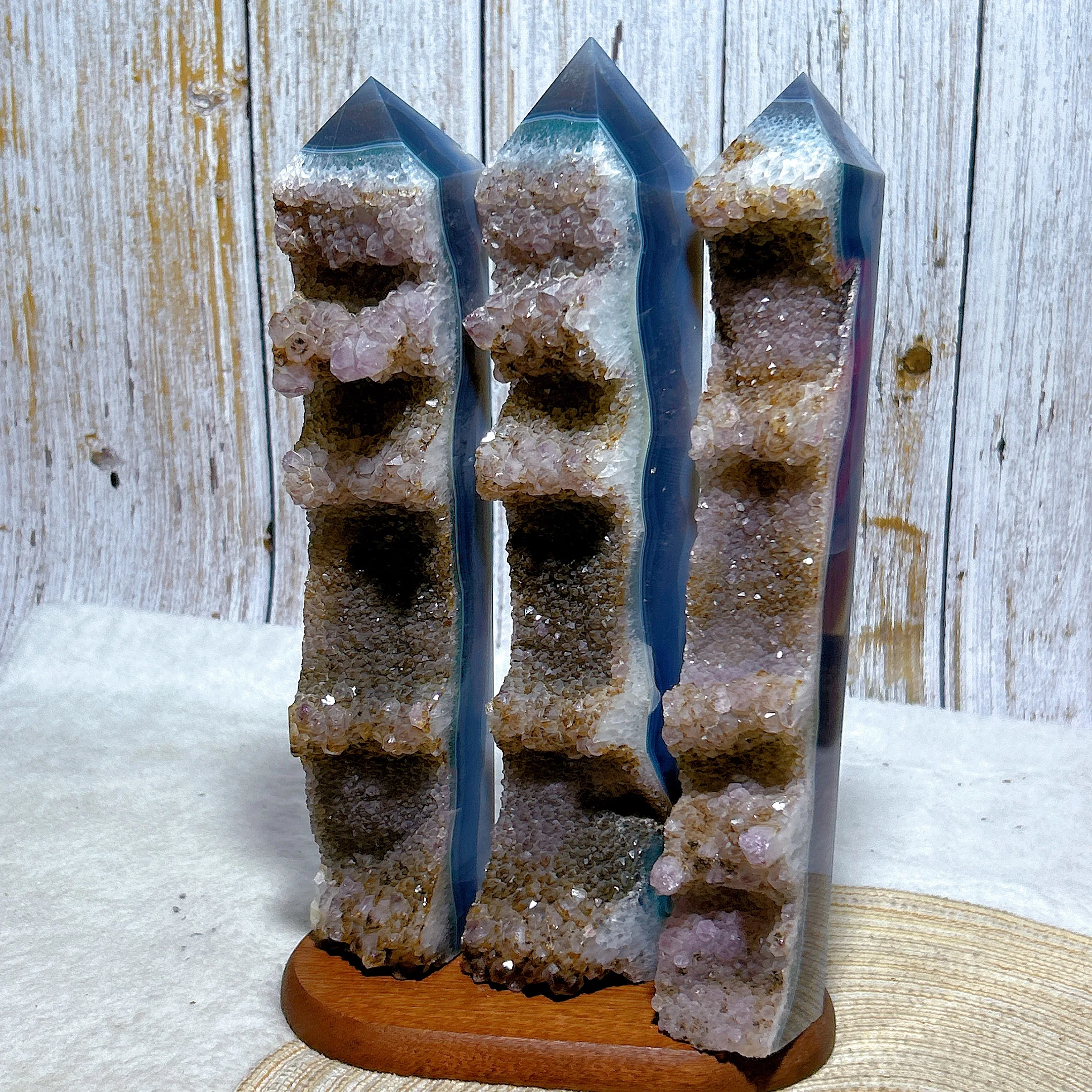 Healing Natural Crystal Amethyst Rutile Cluster Agate Big Tower Gemstones Reiki Mineral Energy Home Decorations Gift