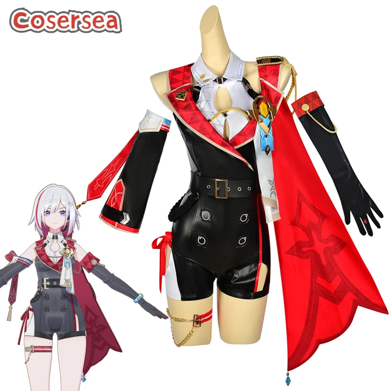 

Cosersea Topaz & Numby Cosplay Costume Game Honkai: Star Rail Topaz Women Jumpsuit Cos Costume With Cloak Outfit Fullset