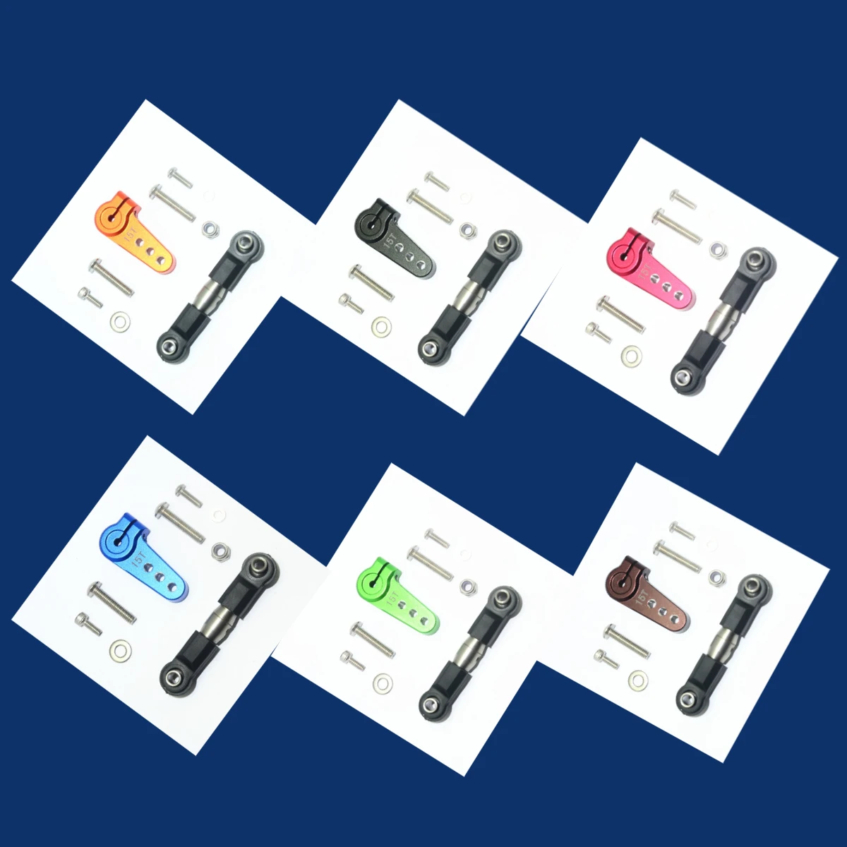 GPM アルミニウム サーボ ホーン ステンレススチール製調整可能なタイロッド付き 1/6 スーパー バハ レイ 4X4 用 -LOS05013