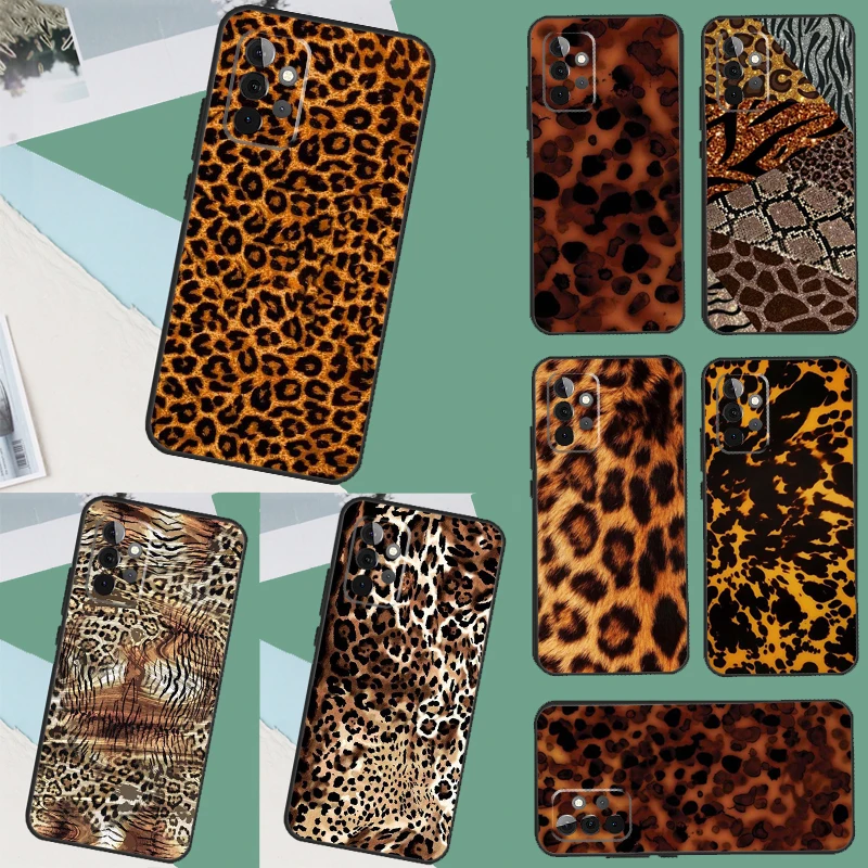 Tortoise Shell Pattern Cover For Samsung Galaxy A24 A34 A14 A54 A13 A53 A33 A23 A52 A32 A22 A12 A51 A71 Back Case