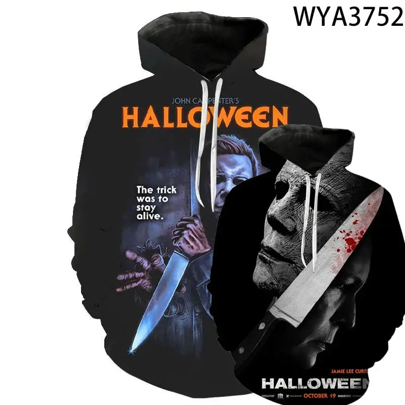 Men Hoodie Halloween Horror Michael Myers 3d Print Hoodies Men Women Fashion Hoodie Men Sweatshirt Women Sweats Man Tracksuits