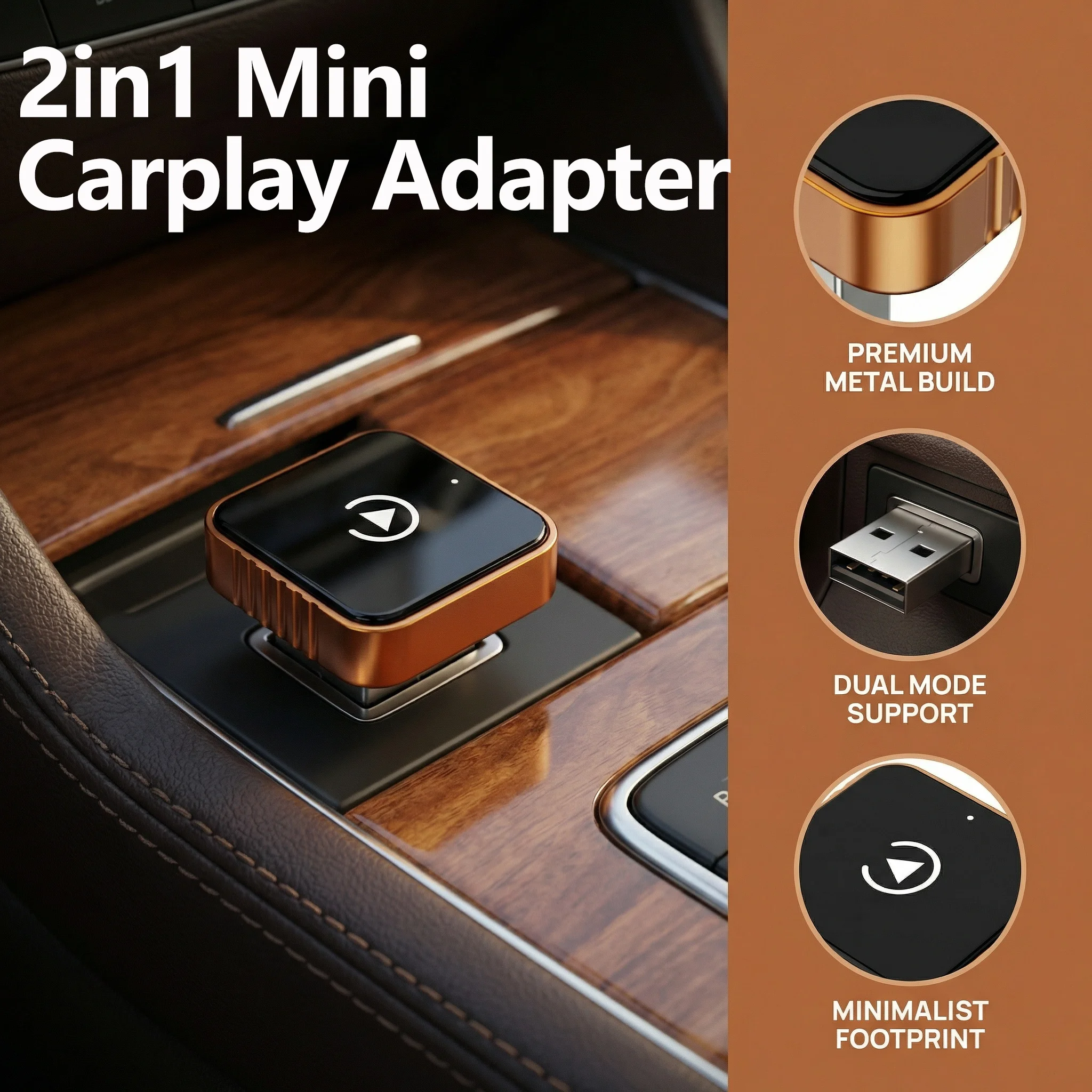 

Новый усовершенствованный беспроводной адаптер CarPlay/Android Auto 2025 года для 99% автомобилей, 5 ГГц Wi-Fi и потоковая передача данных с низкой задержкой, Plug&Play, преобразование проводного подключения в беспроводное