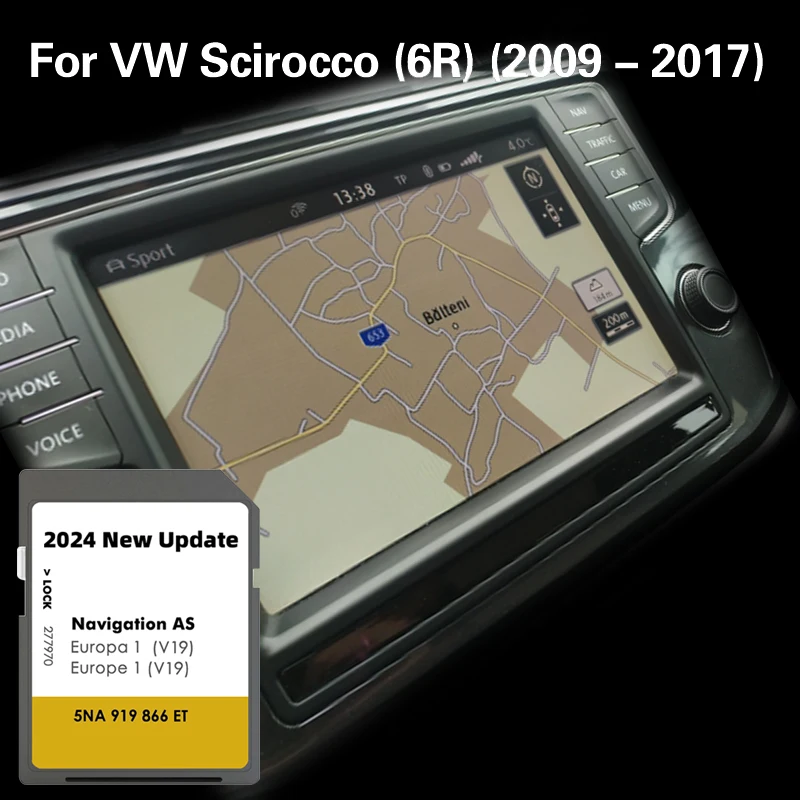 

for VW Scirocco 6R 2009-2017 AS V19 Sat Nav Newest Map GPS SD 32GB Card