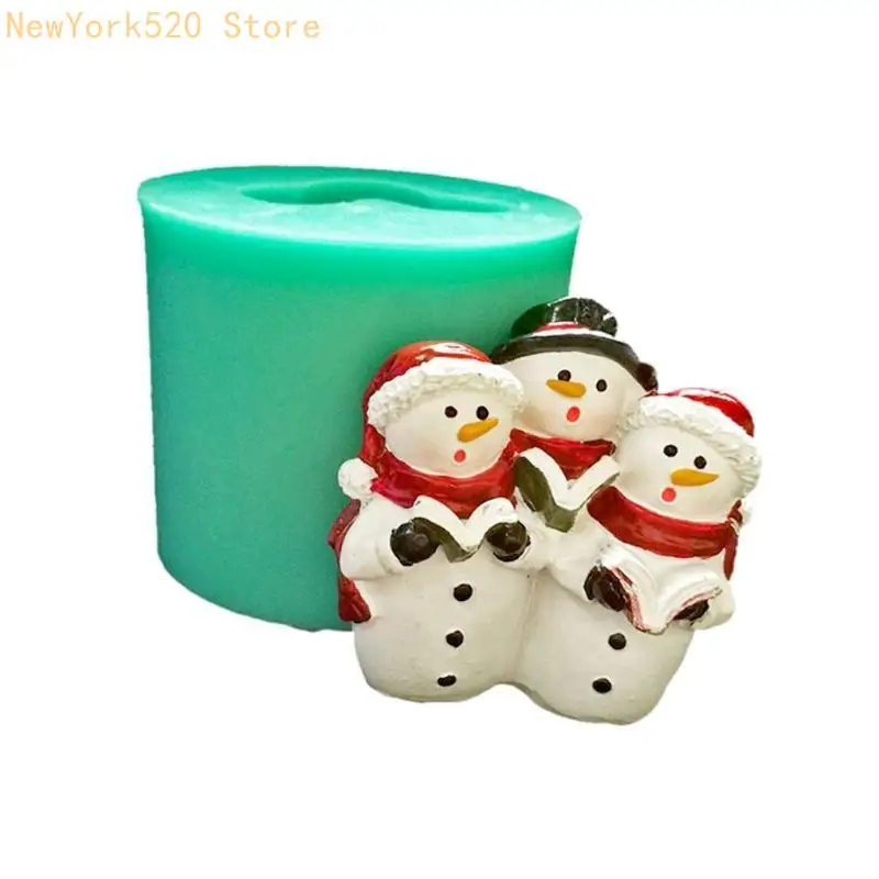 3D Snowman Silicone Mold for Christmas Making Resin Molds Handmade Mould DIY Cake Chocolate