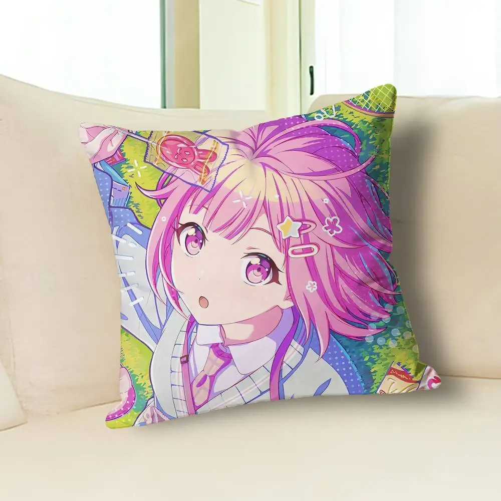 P-project Game sekai PJSK Various Sizes Square Pillow Case For Car Home Bedchamber Decor Custom Valentine gift