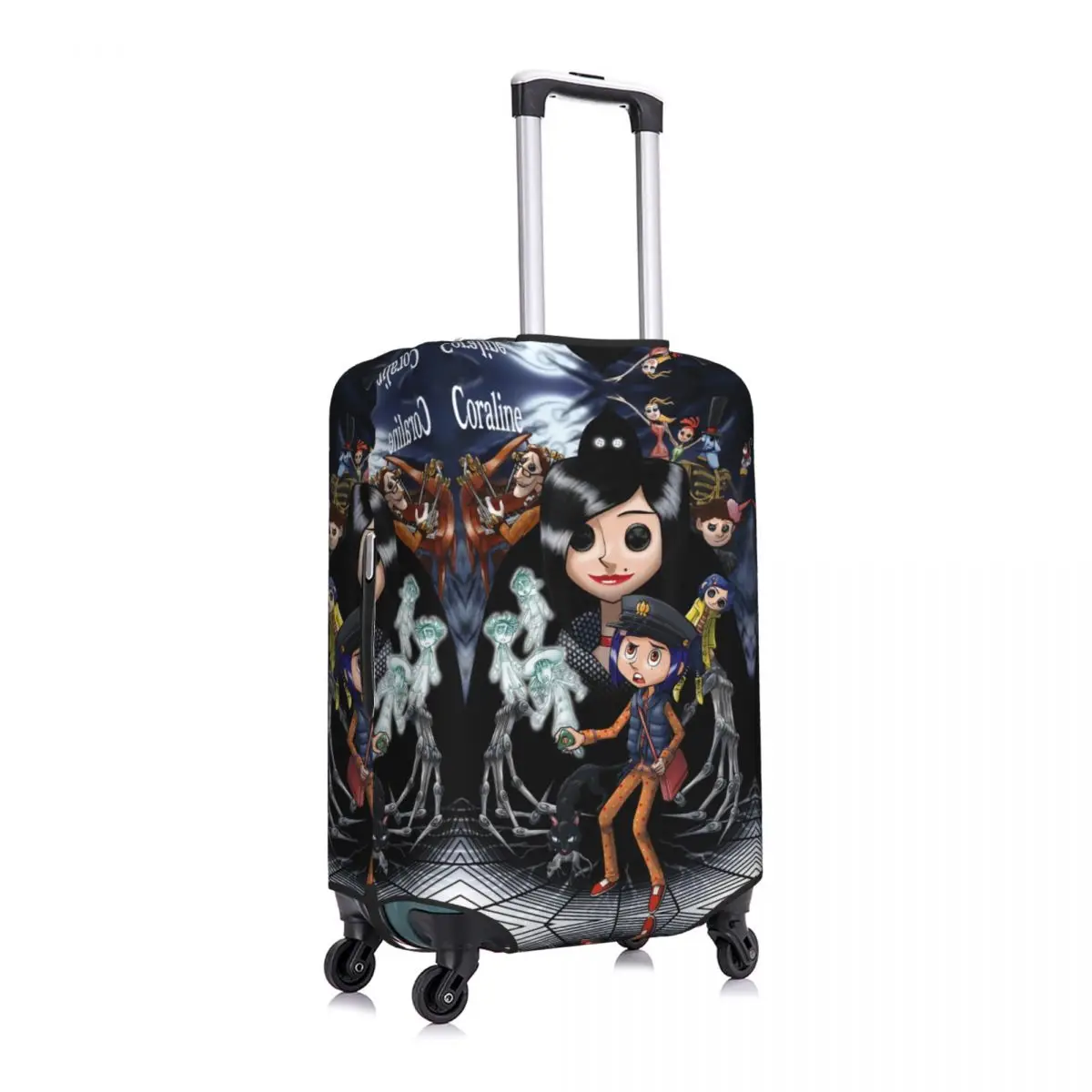 Custom Halloween Horror Film Coraline valigia copertura antipolvere bagagli da viaggio coperture per 18-32 pollici