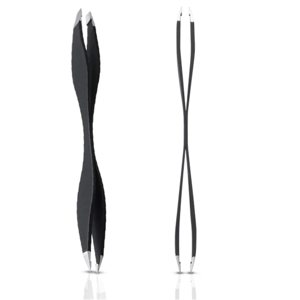 Double Ended Eyebrow Tweezers Rose Beauty Makeup Tools  Anti-static Eyelash Extension Tweezer Pinset For Trim Eyebrows