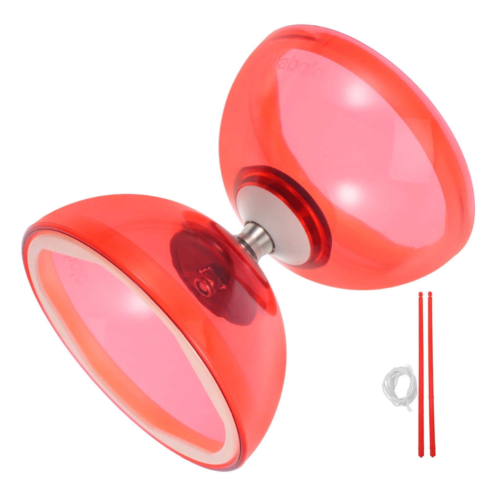 Soccer Toys Soft Rubber Double Wheel Diabolo Kids Juggling Bearing Bamboo Stick Yoyo Classic Red Chinese Student