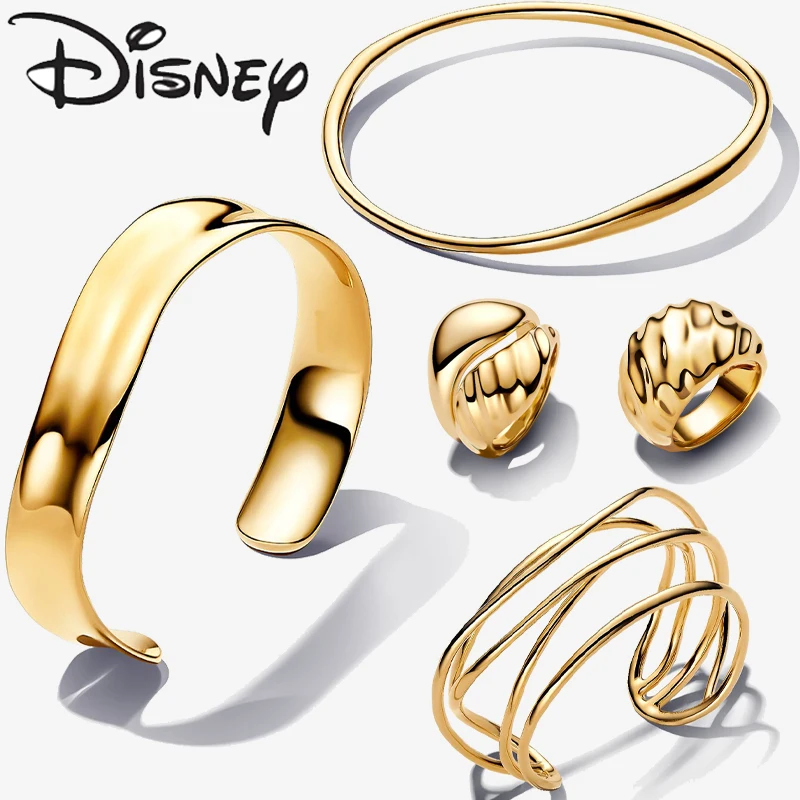 

Disney's Original 2025 Charm Fashion Creative Geometric Necklace Earrings Rings Bracelets Fit Brand DIY Jewelry Accessories