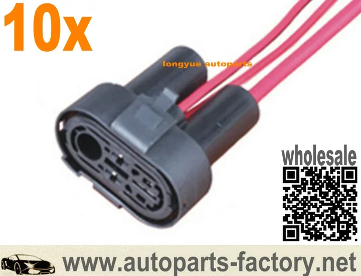 

Longyue 10pcs 3-wire Universal Female Connector wiring Harness