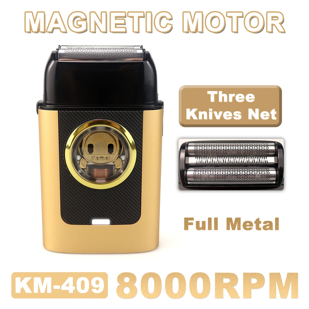kemei-km-t409-rasoir-electrique-homme-avec-moteur-a-levitation-magnetique-8000-tr-min-2000-mah-corps-entierement-en-metal-3-lames-rasoir-professionnel