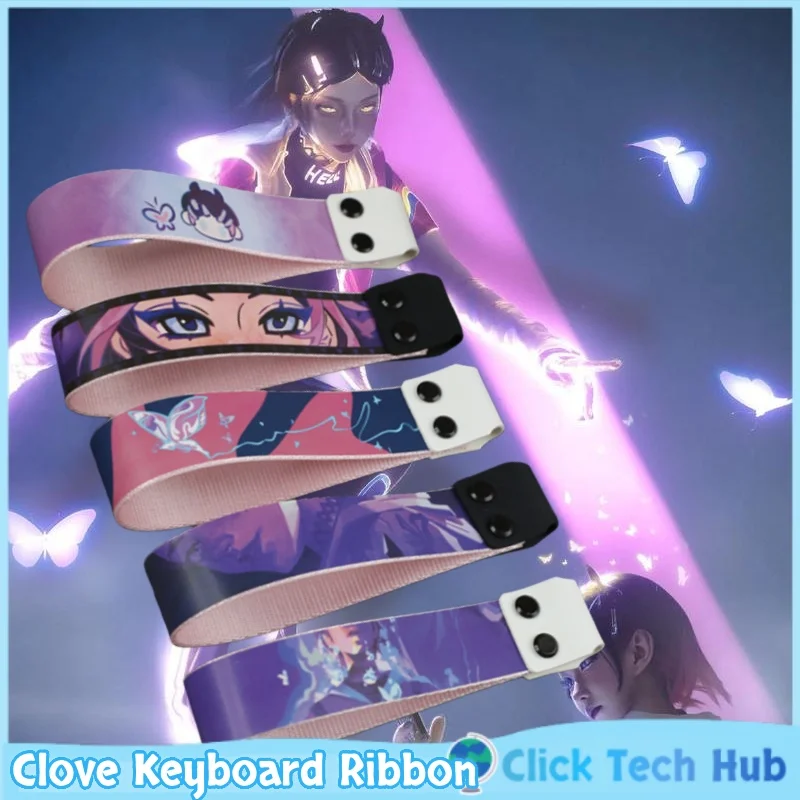 Valorant Game Theme Keyboard Ribbon Clove Character Customization Mechanical Keyboard Decoration Cute Pendant Woting Made 68