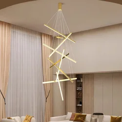 Modern Stair chandelier Nordic light luxury simple Ceiling lamps hanging light led chandeliers for the living room indoor light