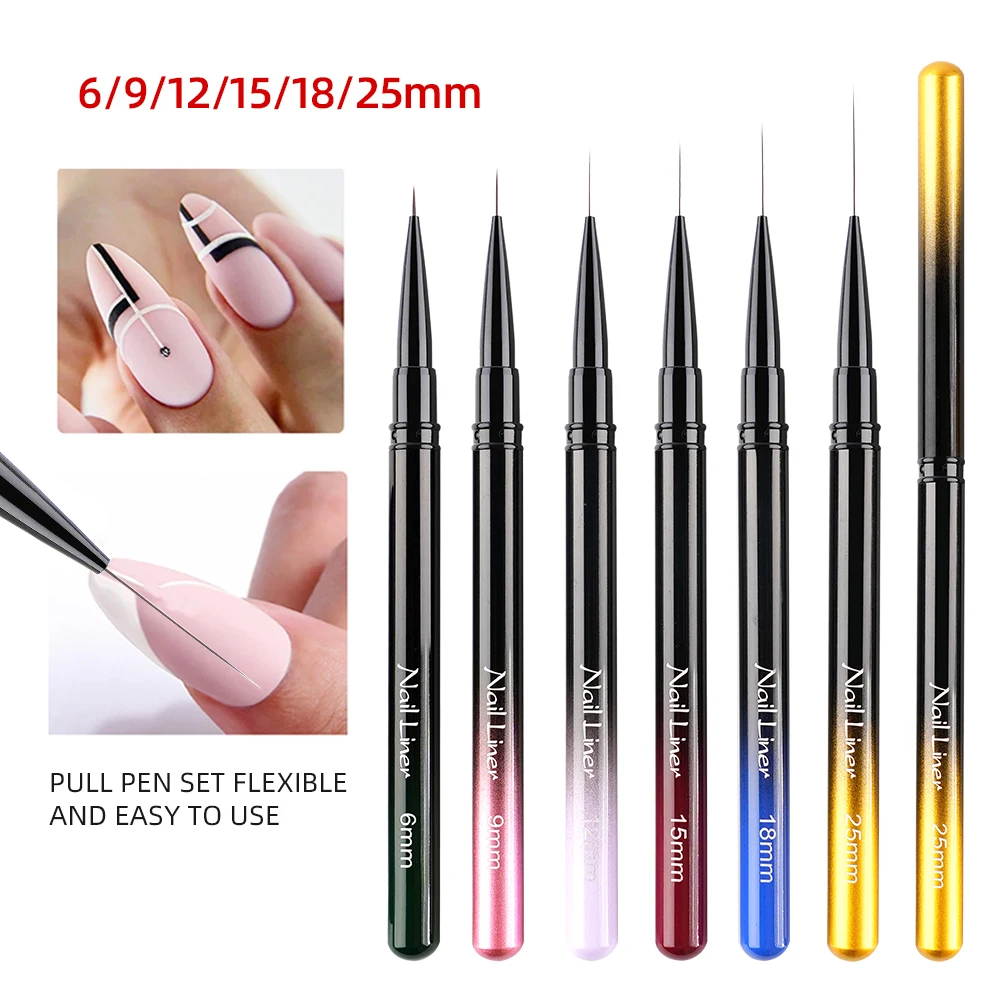 3Dフレンチネイルアートブラシクリーナーライナーアクリルダストセットデザイン（アクリルブラシ11mmパウダーコリンスカイ用ネイル用）