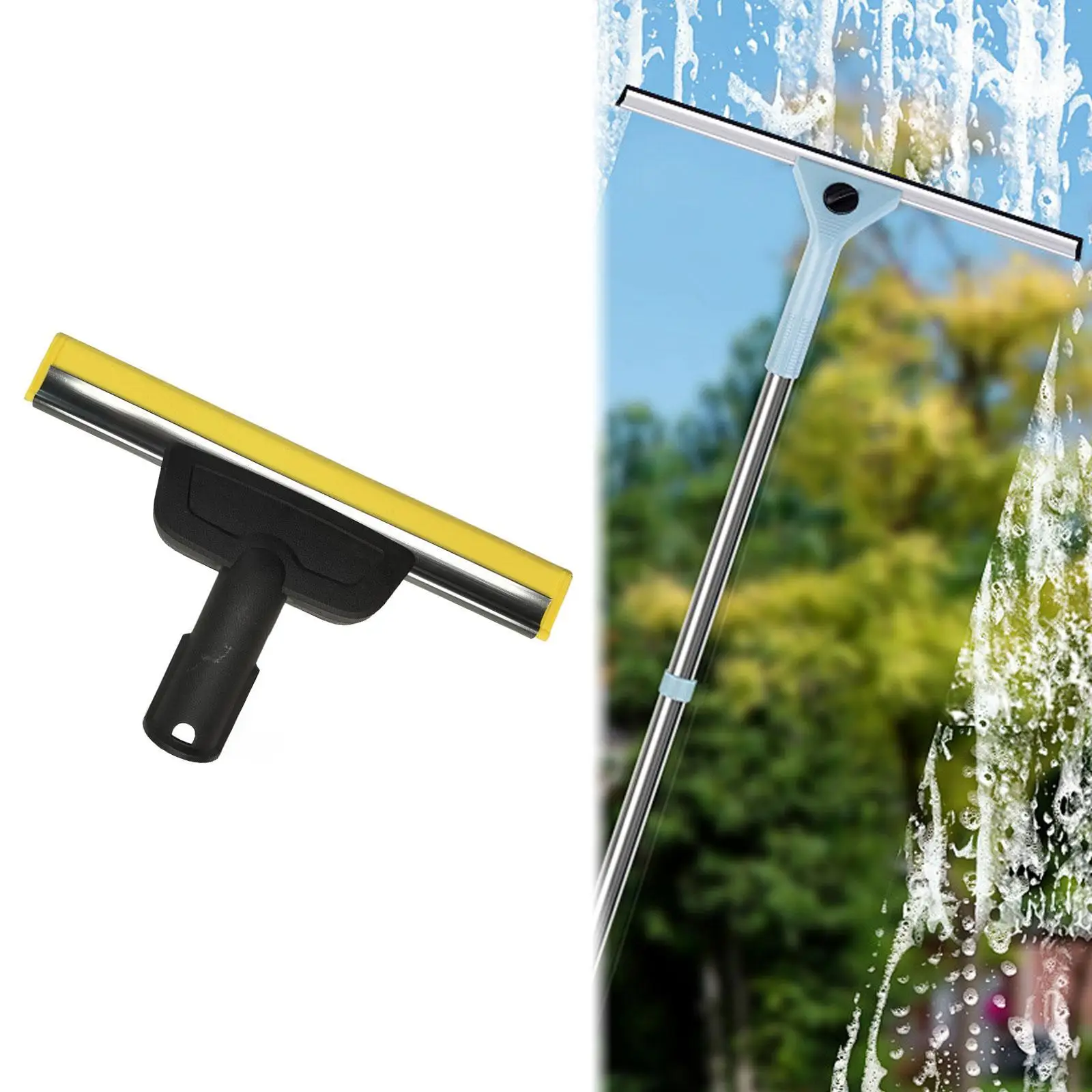 Glass Squeegee Head Cleaner Parts, Mirror Cleaning Attachment Window Scraping Accessory for SC Series