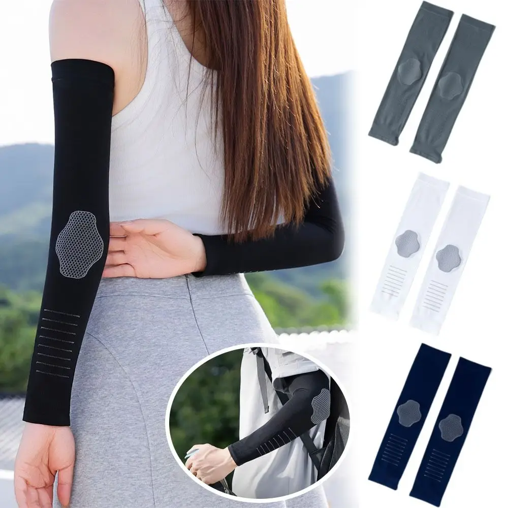 

Ice Silk Sunscreen Sleeves Quick-drying Sweat-absorbent Cooling Sleeves Cover Breathable UV Protection Hand Protector Men&Women
