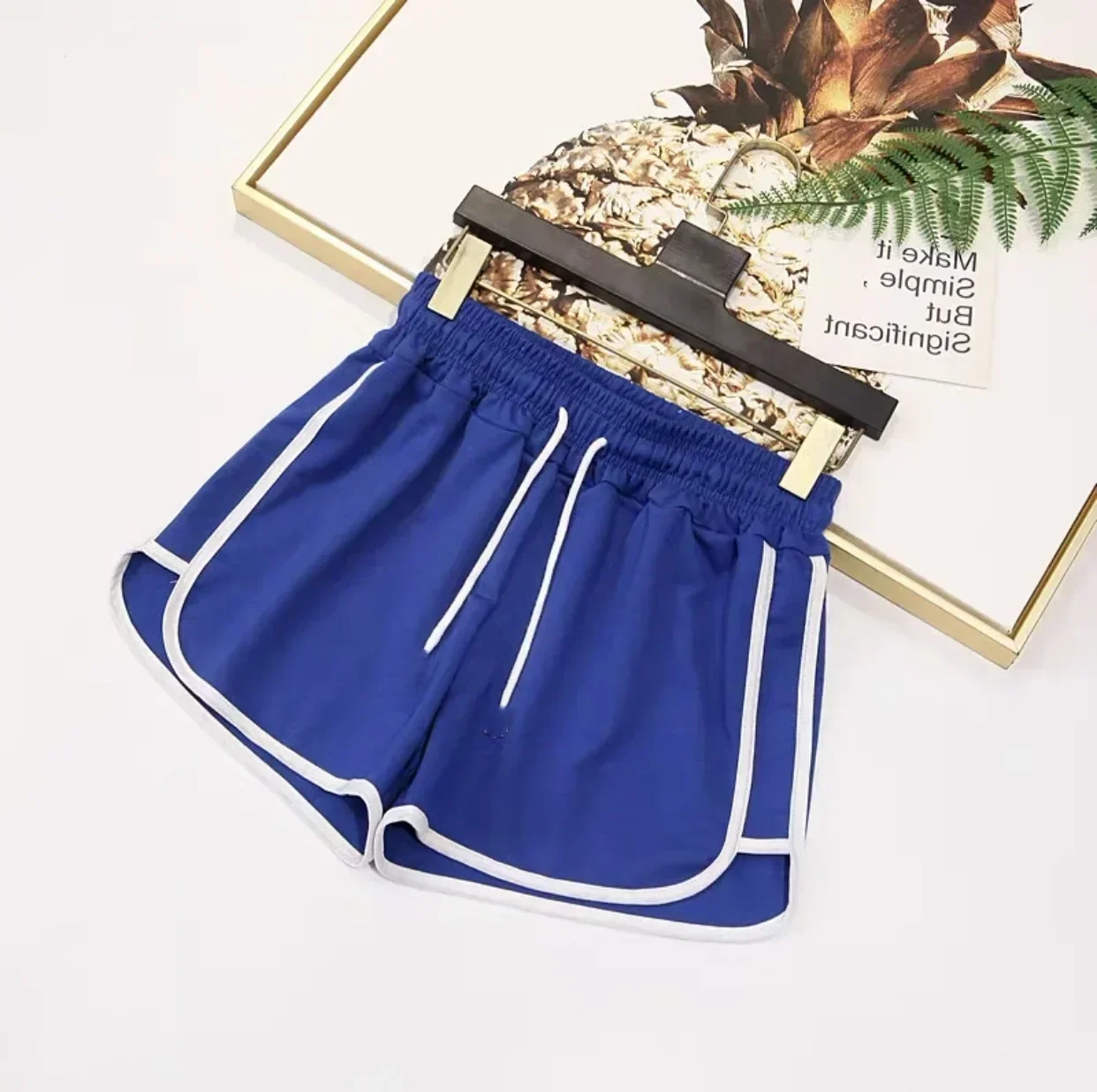 2024 Striped Sports Shorts Women Korean Fashion Casual Mini Shorts Summer Simple Loose Wide Leg Shorts Ladies New image 5