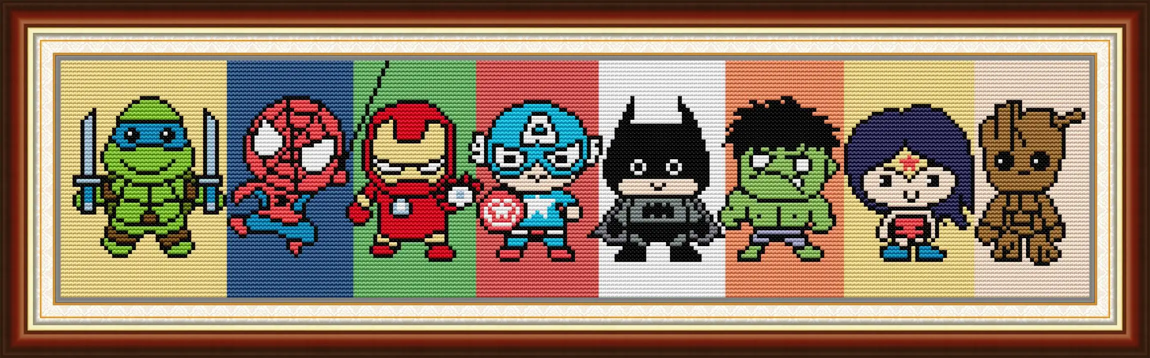 Joy Sunday Cross Stitch Complete Set With Pattern Kit Superheroes Stamped Counted Cloth Printed Unprinted Home Decor