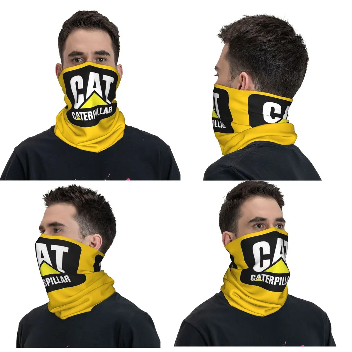 Cat-caterpillar Logo Bandana Neck Cover Printed Face Scarf Multifunction Balaclava Running For Men Women Adult Breathable