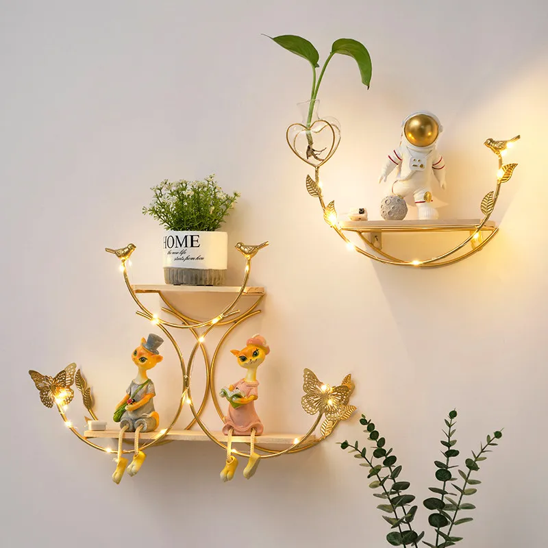 

Настенная полка для гидропонных растений - 2-уровневая креативная витрина для трав в помещении, современный настенный декор и органайзер для хранения посадки воды