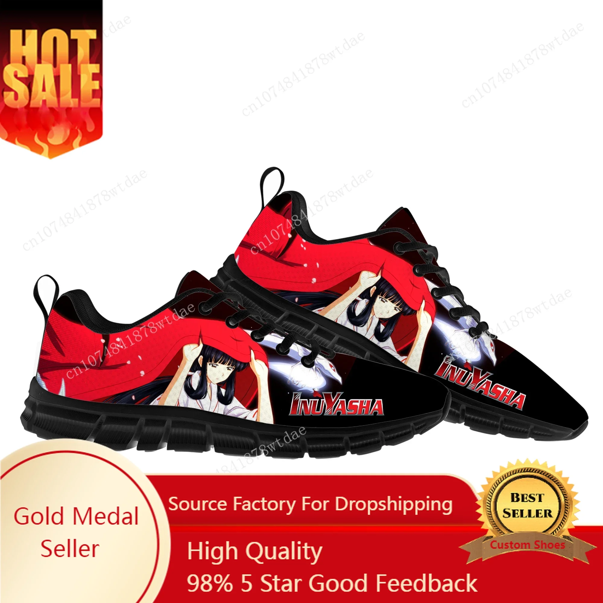 

Kikyo Sports Shoes Mens Womens Teenager Sneakers Inuyasha High Quality Anime Cartoon Manga Sneaker Custom Shoe