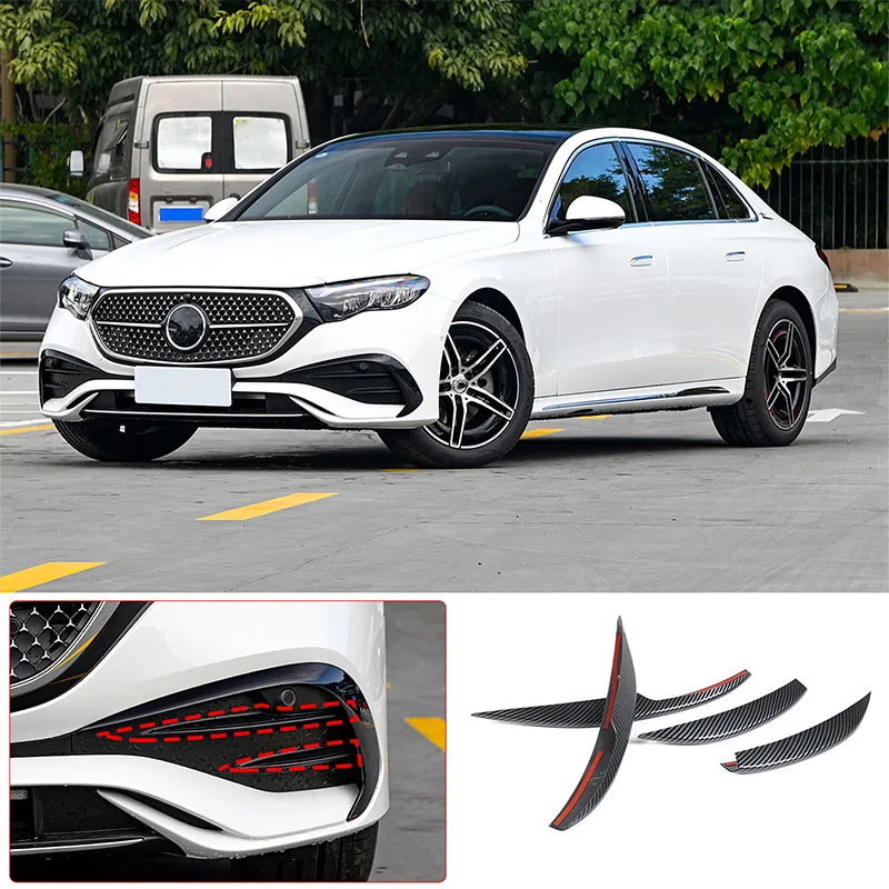 Frontstoßstange Nebelscheinwerfer Grillstreifen Zierabdeckung Lampe Augenbrauenabdeckung für Mercedes Benz E-Klasse W214 E200 E220 E260 E300 2024 2025