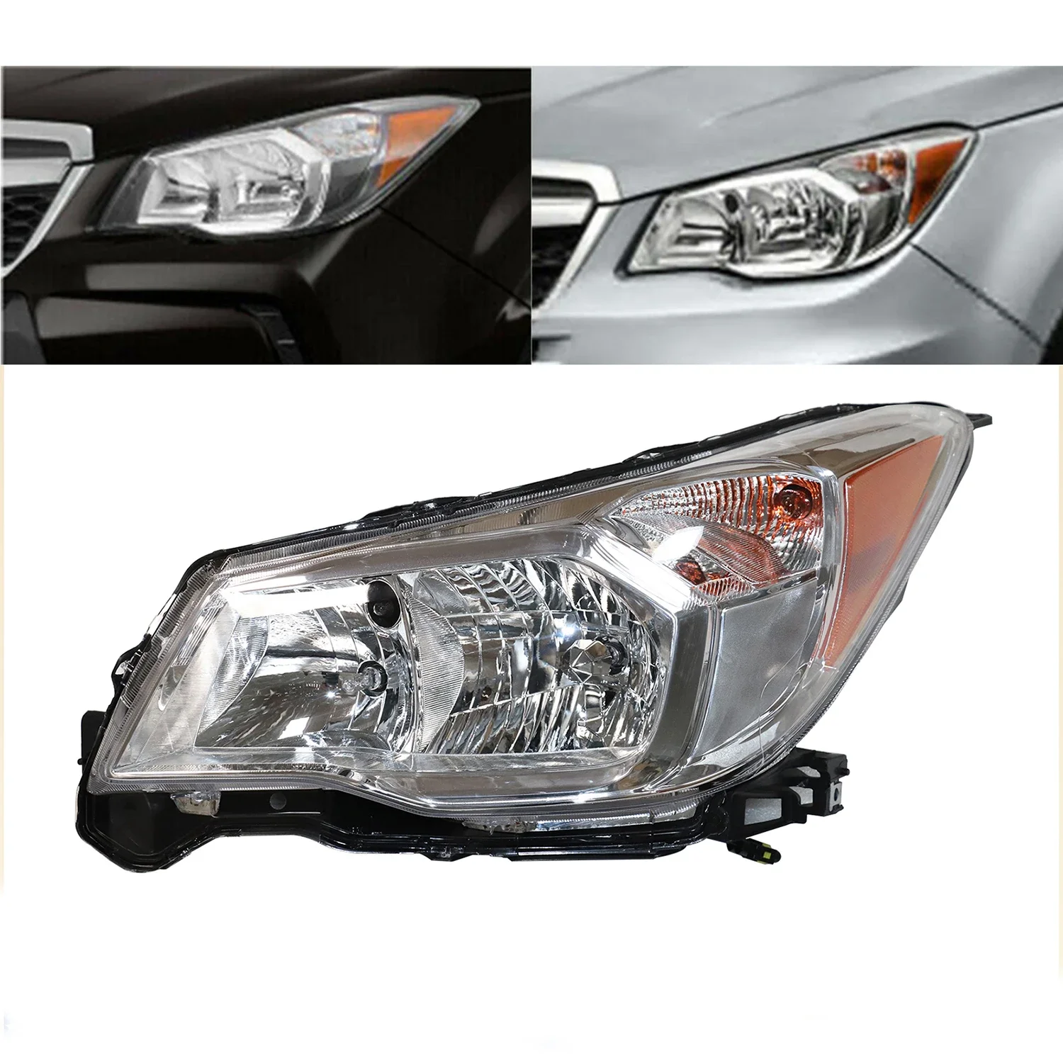 

Halogen Automobile Front Headlight For 2014 2015 2016 Forester Subaru Headlight with Chrome Bezel Front Lamps Driver Side