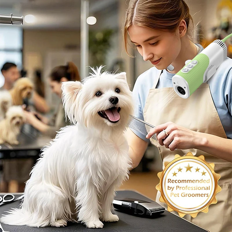 

Convenient Free-Hands Water Blowing Machine for Pet Grooming Neck Hanging Pet Hair Dryer for Cats Dogs Small Animals Plastic