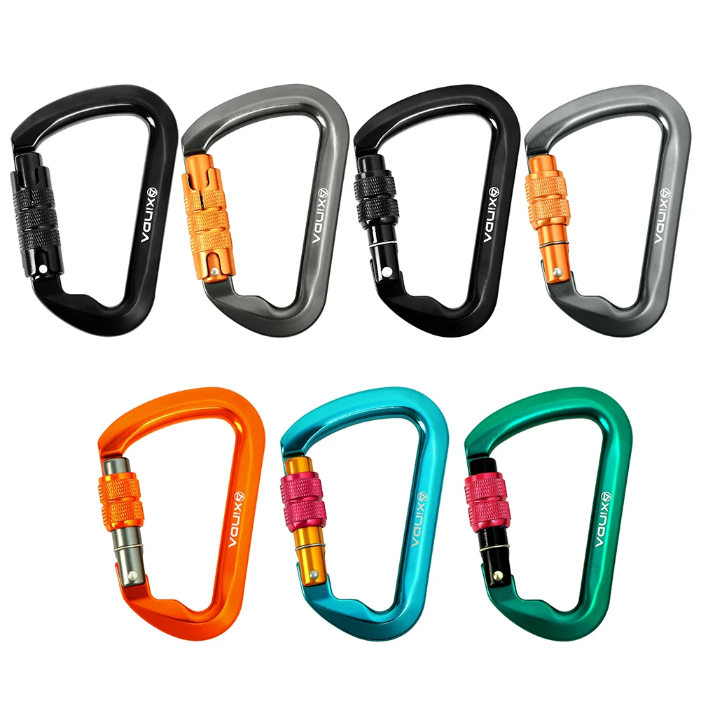 30kN Locking Carabiner Heavy Duty D-Shaped Carabiners for rock Climbing Carabiner for Climbing Mountaineering Rappelling Camping